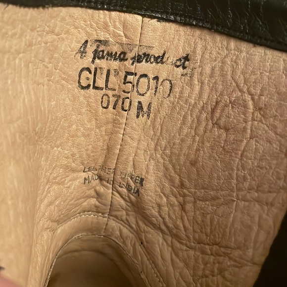 A Jama Product Black Leather Lace Up Boots Sz 7 with Hooks - Picture 5 of 6